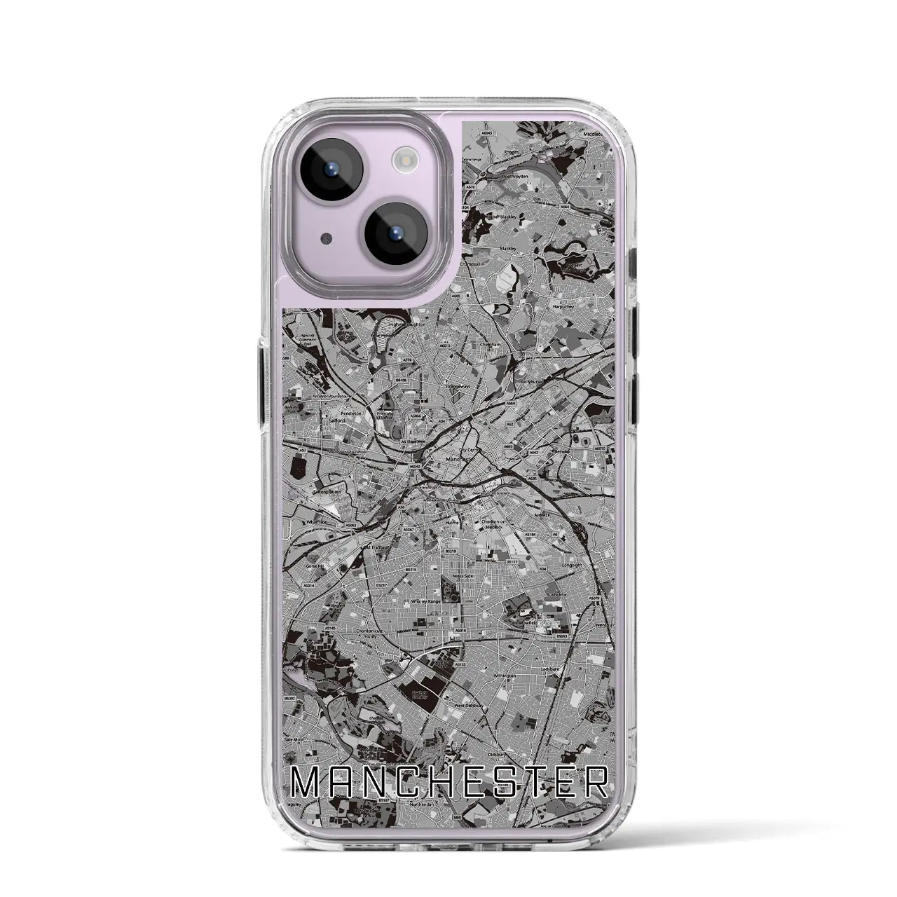 【マンチェスター(イギリス)】地図柄iPhoneケース(MagSafeタイプ)