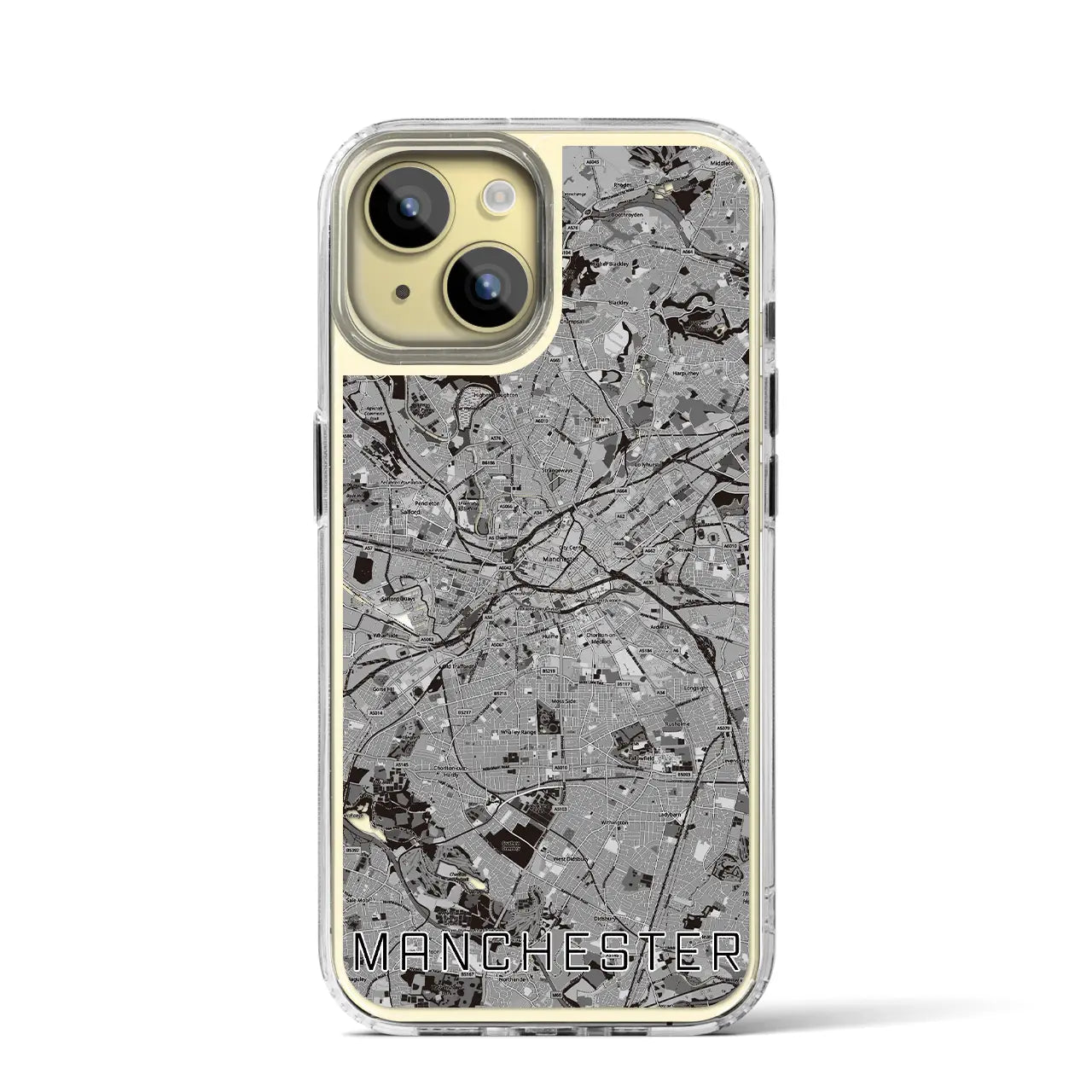 【マンチェスター(イギリス)】地図柄iPhoneケース(MagSafeタイプ)