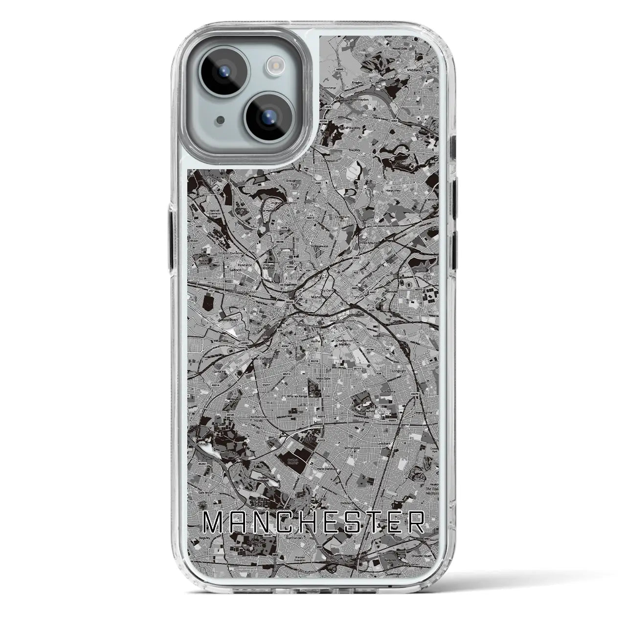【マンチェスター(イギリス)】地図柄iPhoneケース(MagSafeタイプ)