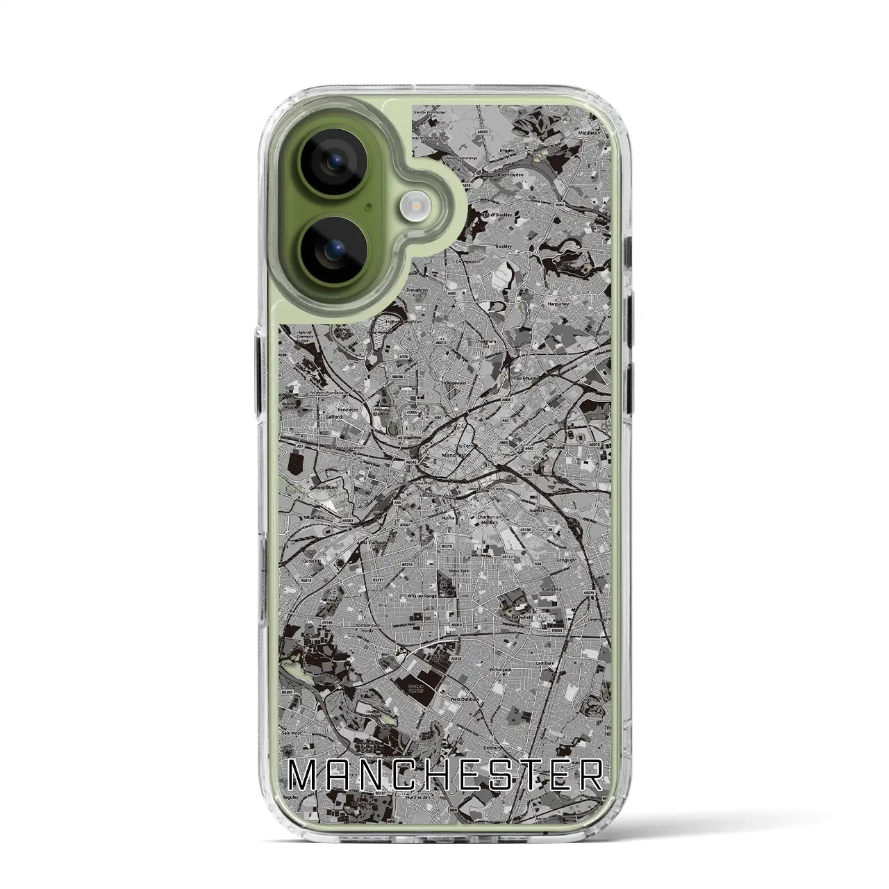 【マンチェスター(イギリス)】地図柄iPhoneケース(MagSafeタイプ)