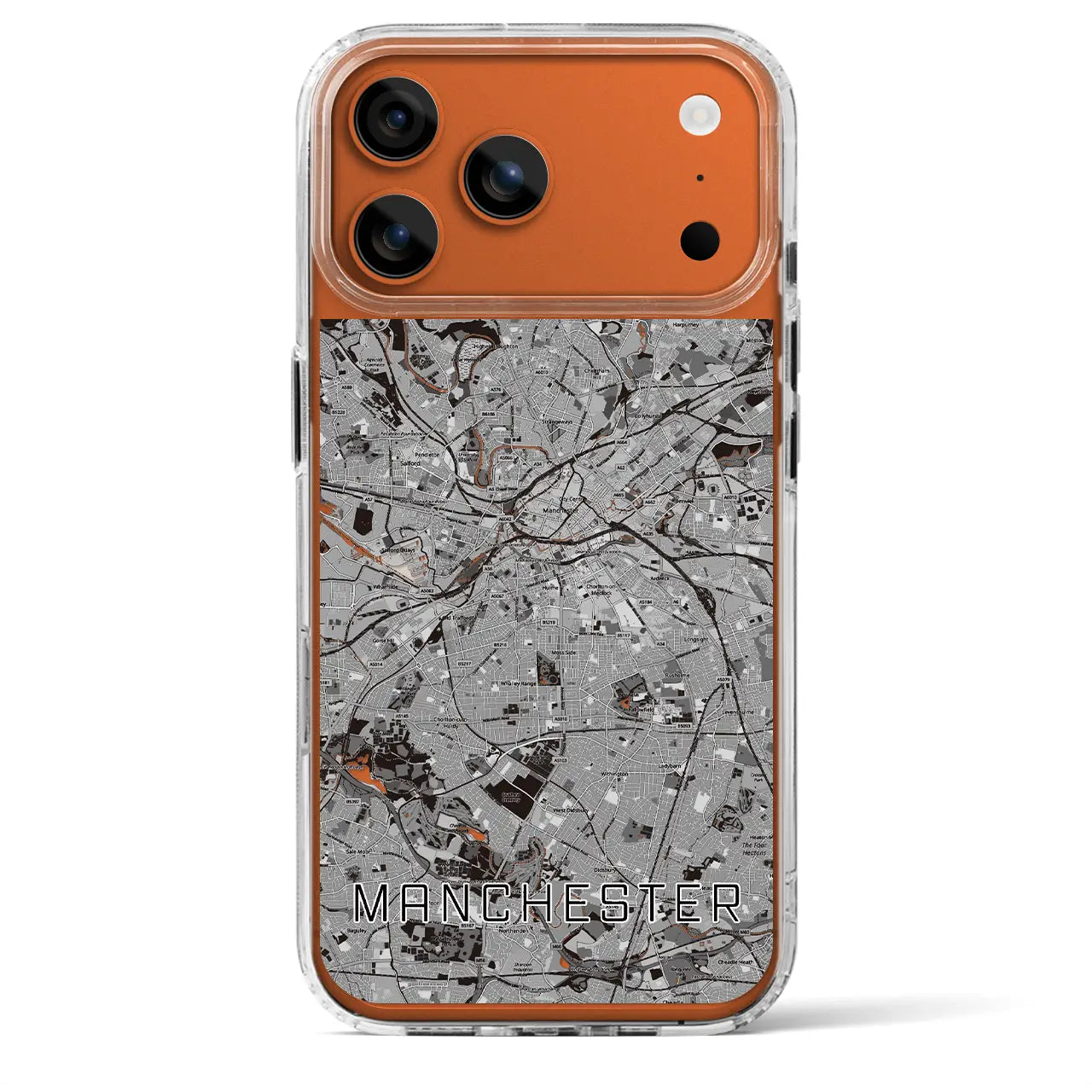 【マンチェスター(イギリス)】地図柄iPhoneケース(MagSafeタイプ)