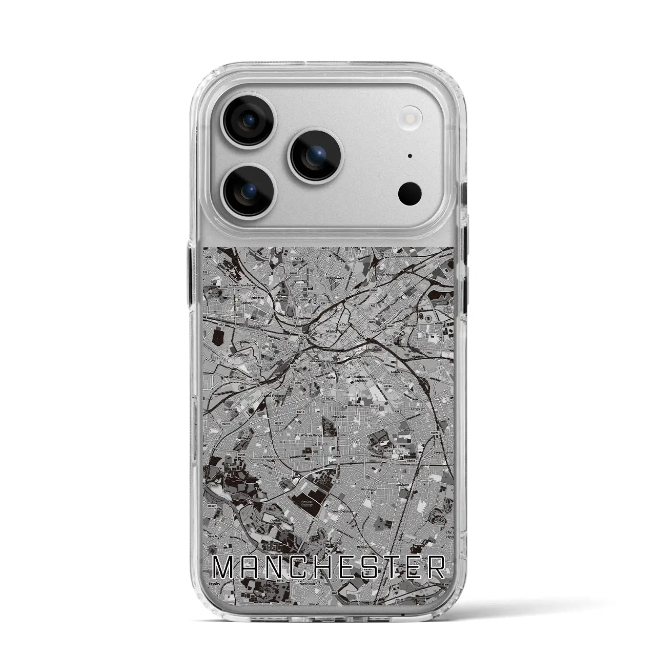 【マンチェスター(イギリス)】地図柄iPhoneケース(MagSafeタイプ)