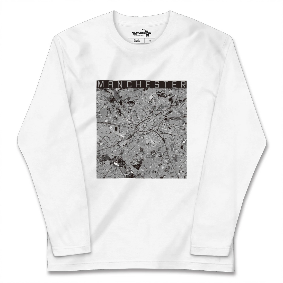 【マンチェスター(イギリス)】地図柄ロングスリーブTシャツ
