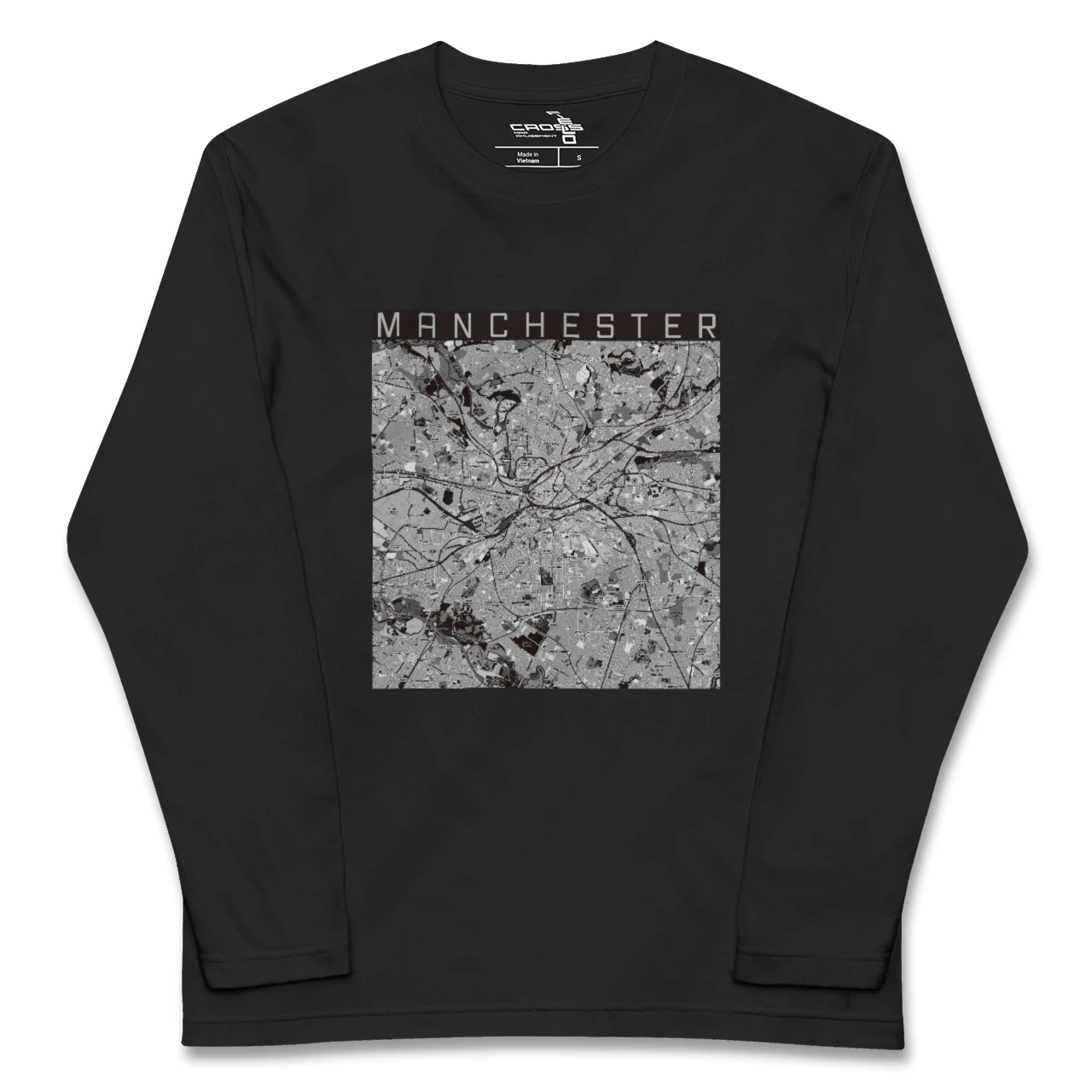 【マンチェスター(イギリス)】地図柄ロングスリーブTシャツ