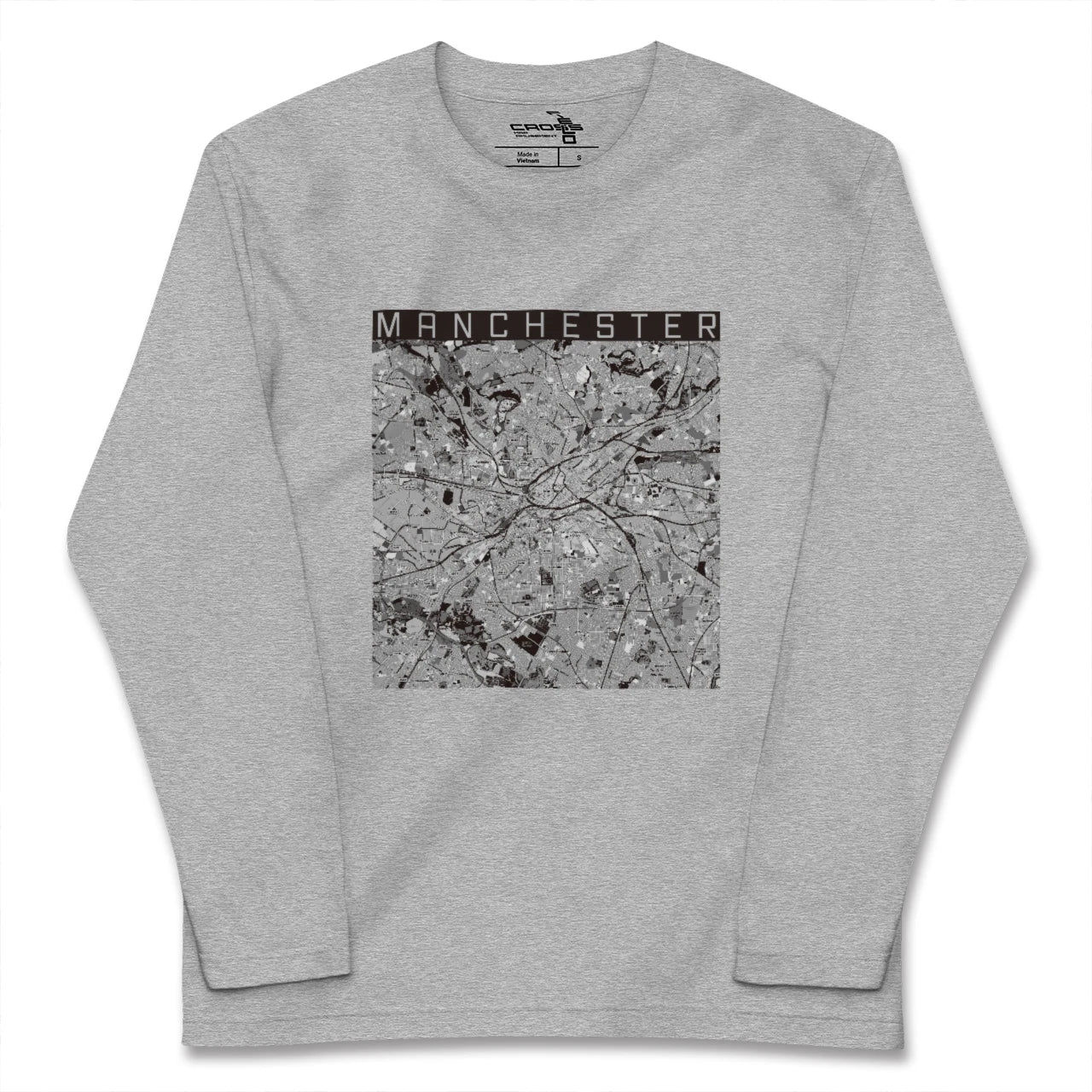 【マンチェスター(イギリス)】地図柄ロングスリーブTシャツ