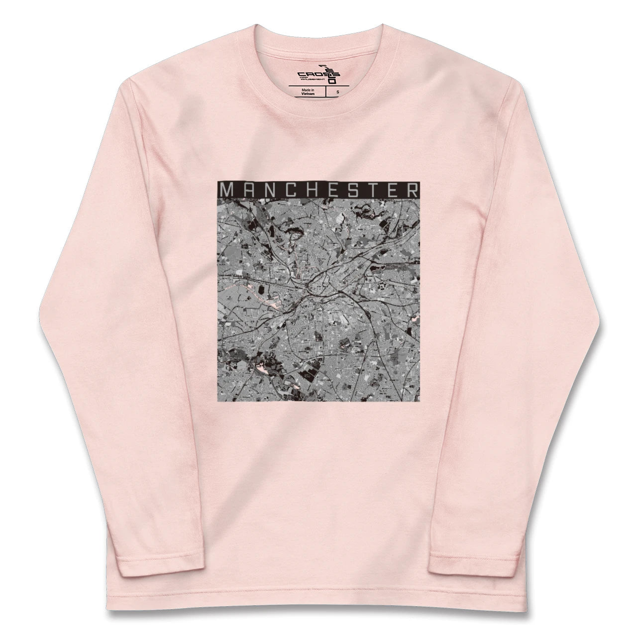 【マンチェスター(イギリス)】地図柄ロングスリーブTシャツ