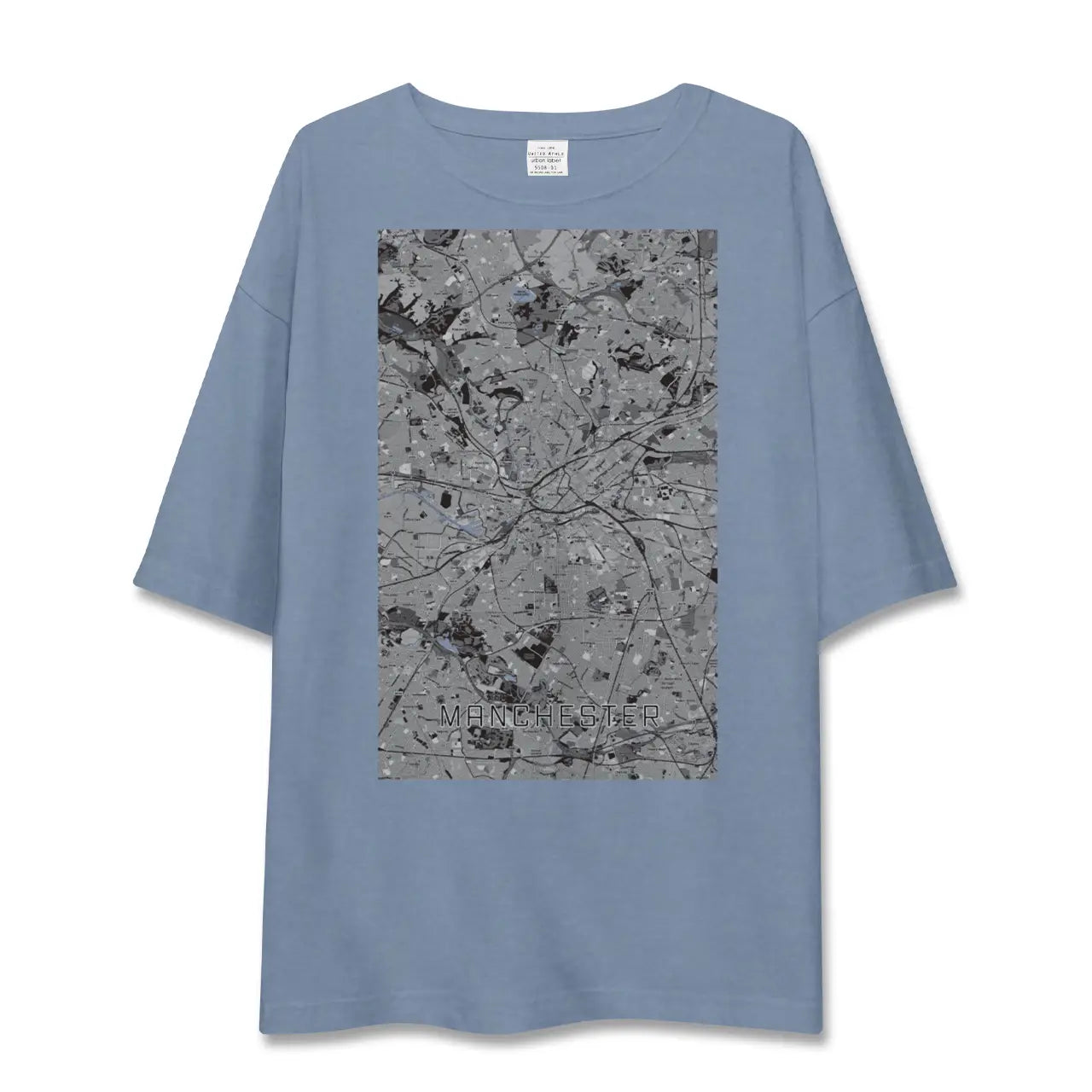 【マンチェスター(イギリス)】地図柄ビッグシルエットTシャツ