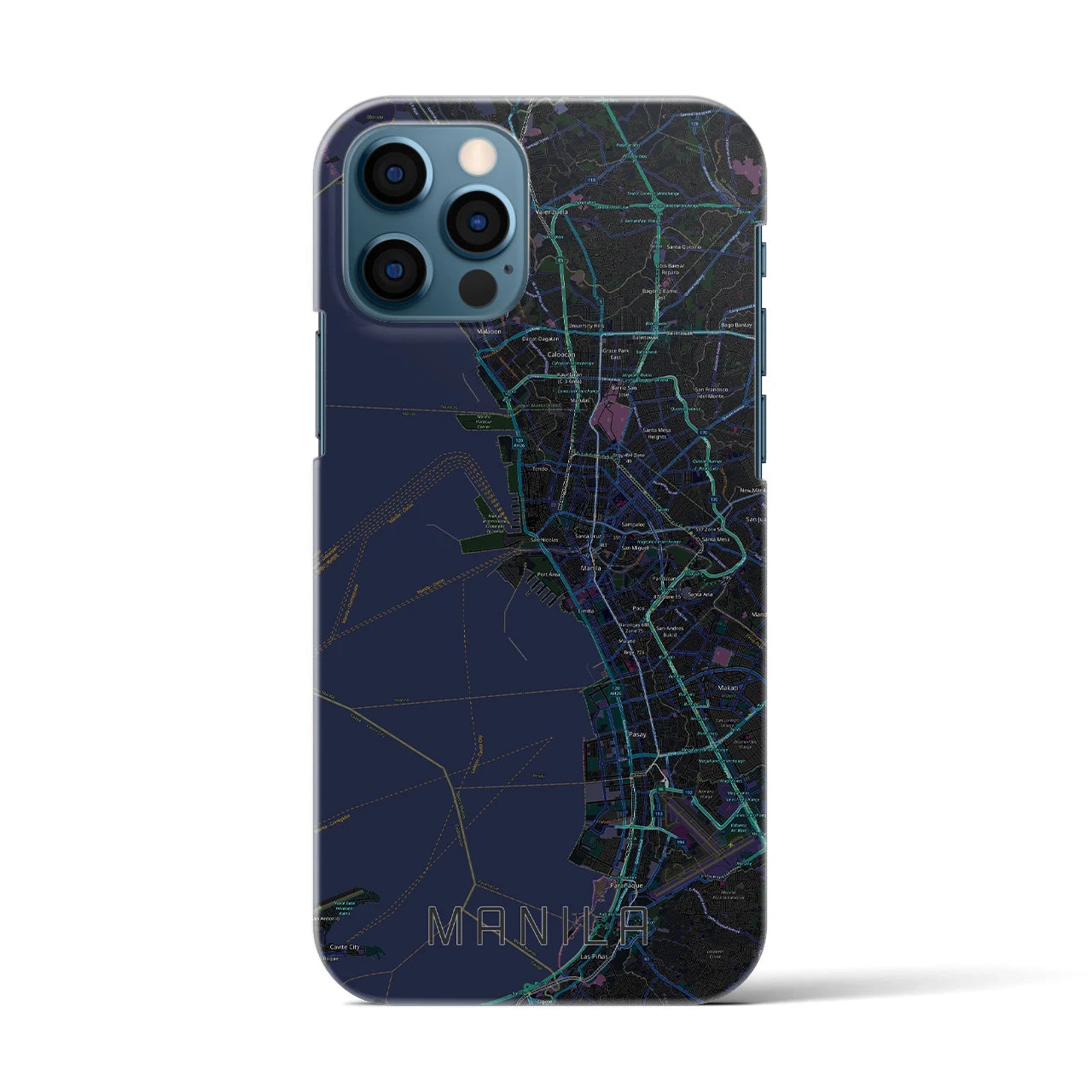 【マニラ(フィリピン)】地図柄iPhoneケース(バックカバータイプ)