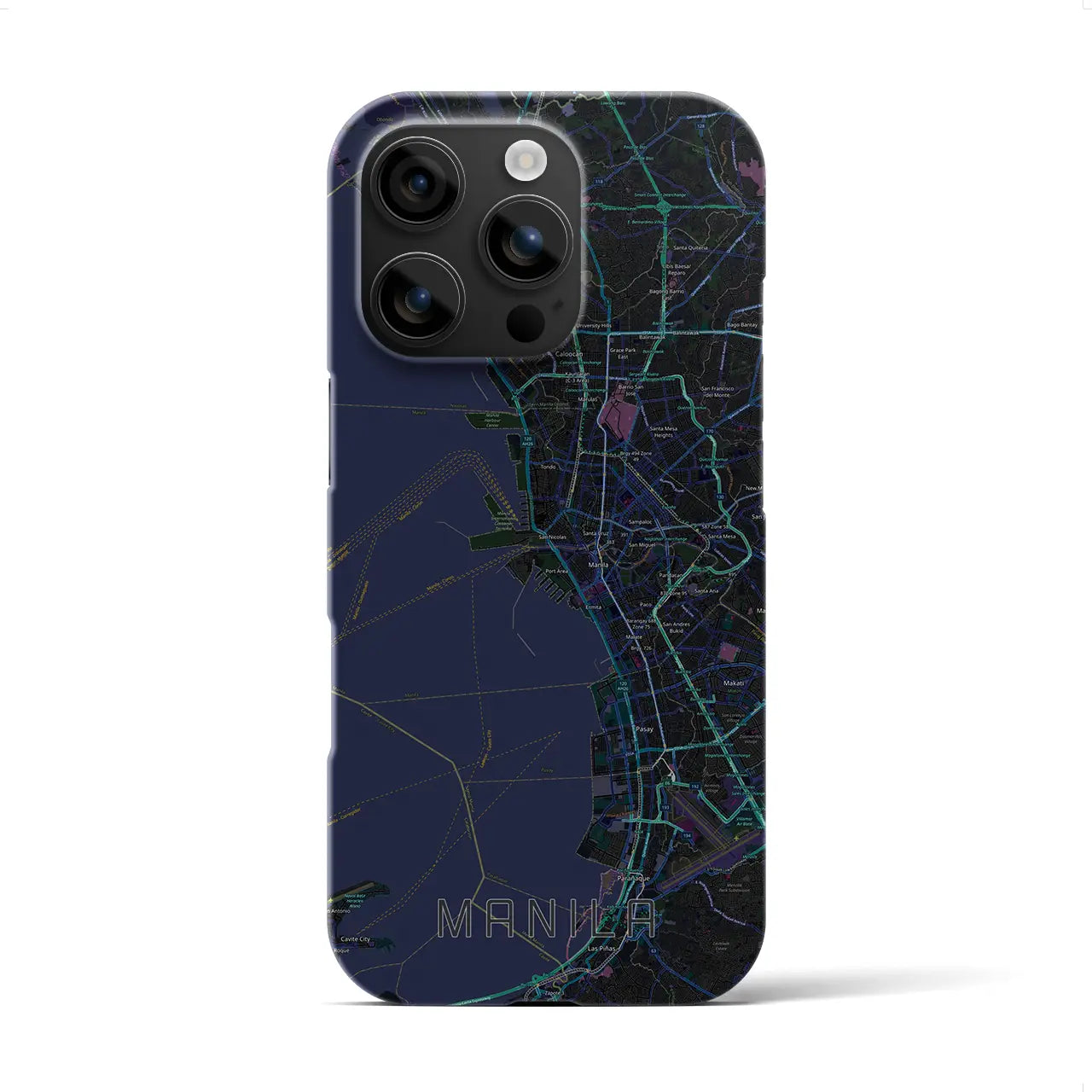 【マニラ(フィリピン)】地図柄iPhoneケース(バックカバータイプ)