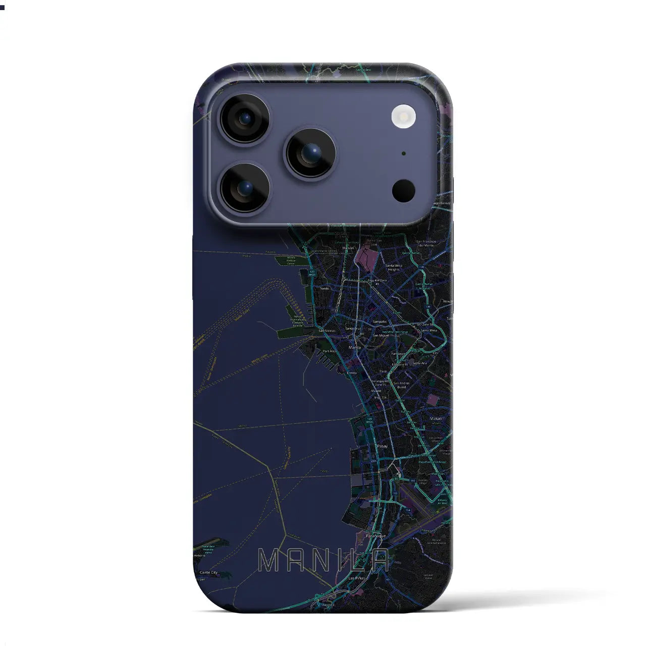 【マニラ(フィリピン)】地図柄iPhoneケース(バックカバータイプ)