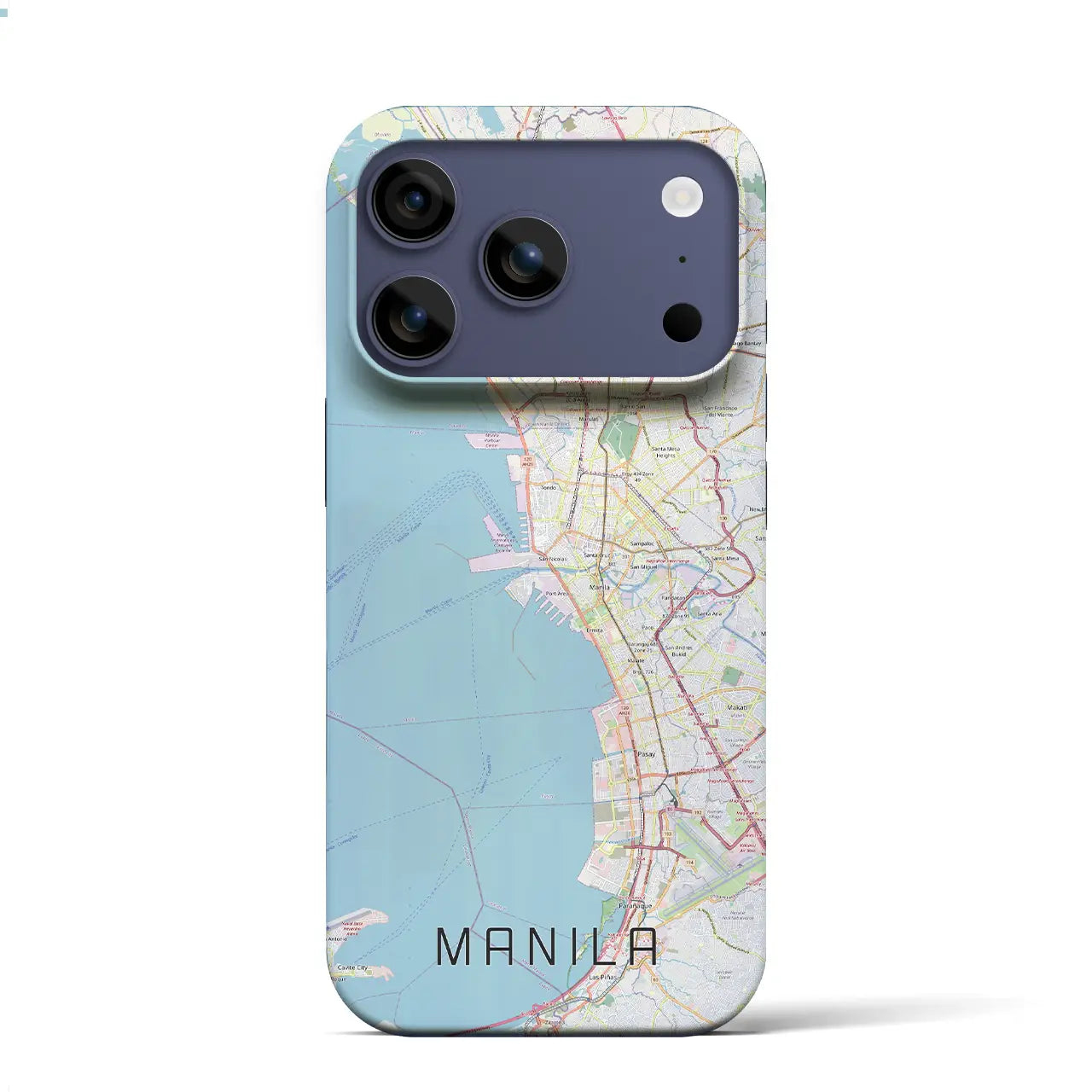 【マニラ(フィリピン)】地図柄iPhoneケース(バックカバータイプ)