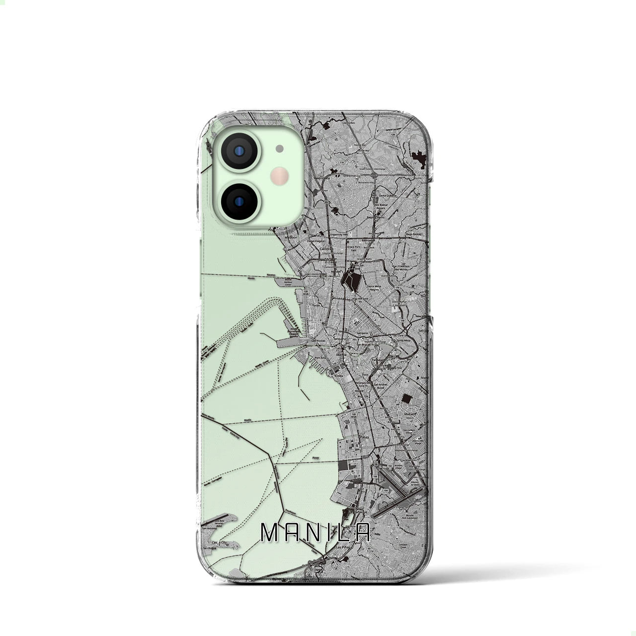 【マニラ(フィリピン)】地図柄iPhoneケース(クリアタイプ)