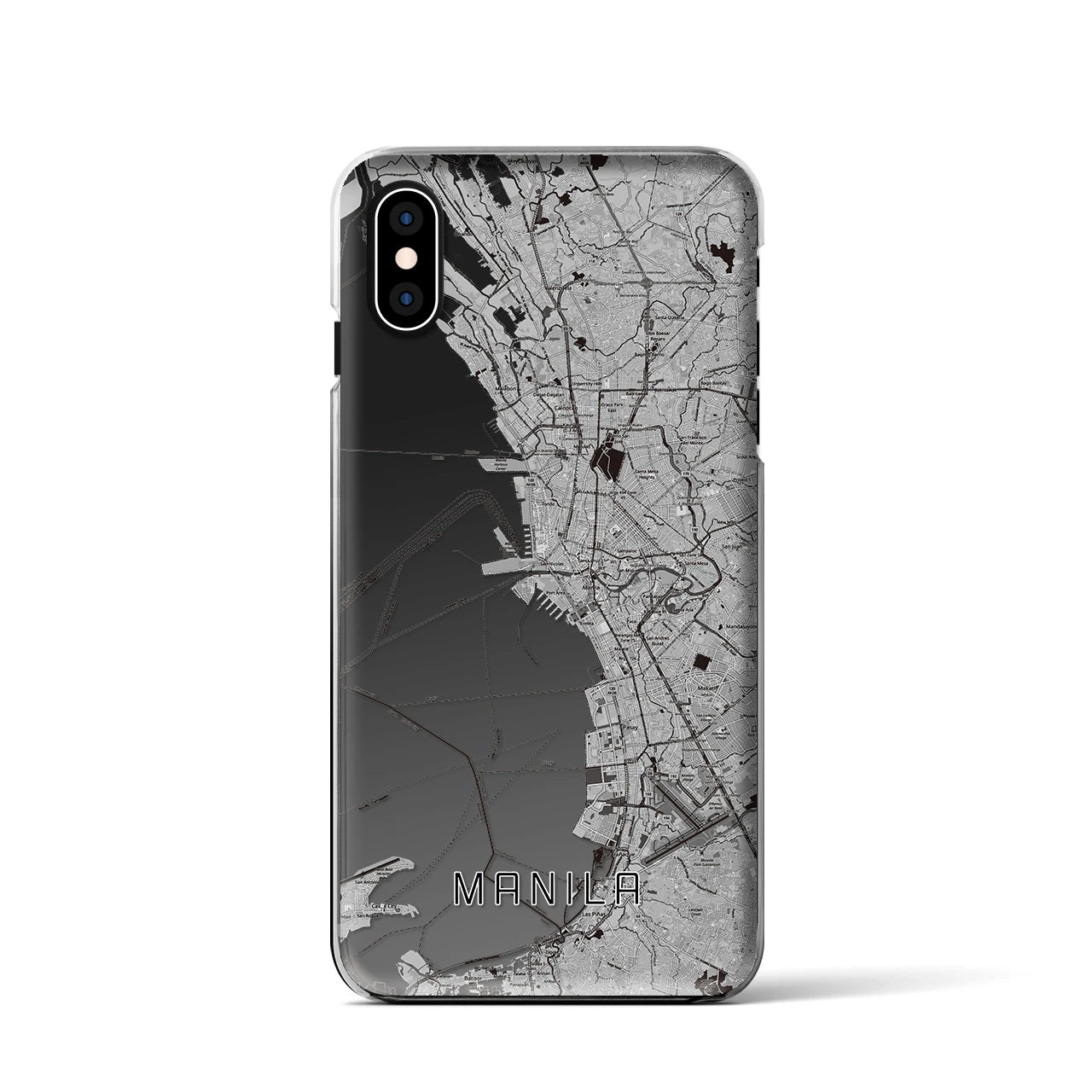【マニラ(フィリピン)】地図柄iPhoneケース(クリアタイプ)
