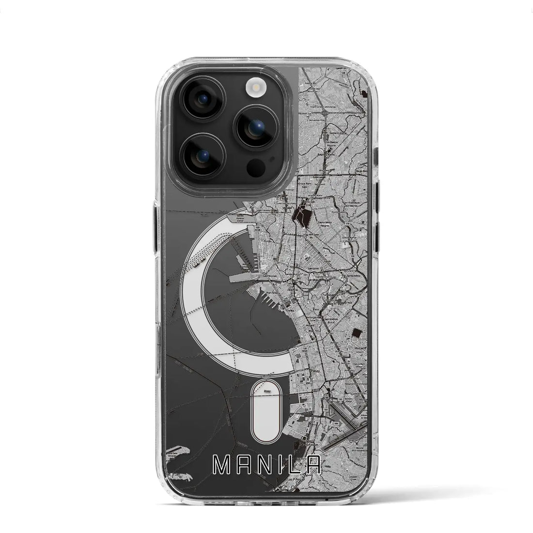 【マニラ(フィリピン)】地図柄iPhoneケース(MagSafeタイプ)