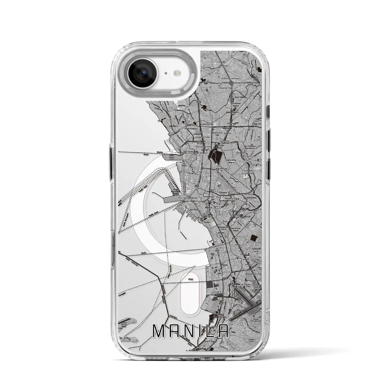 【マニラ(フィリピン)】地図柄iPhoneケース(MagSafeタイプ)
