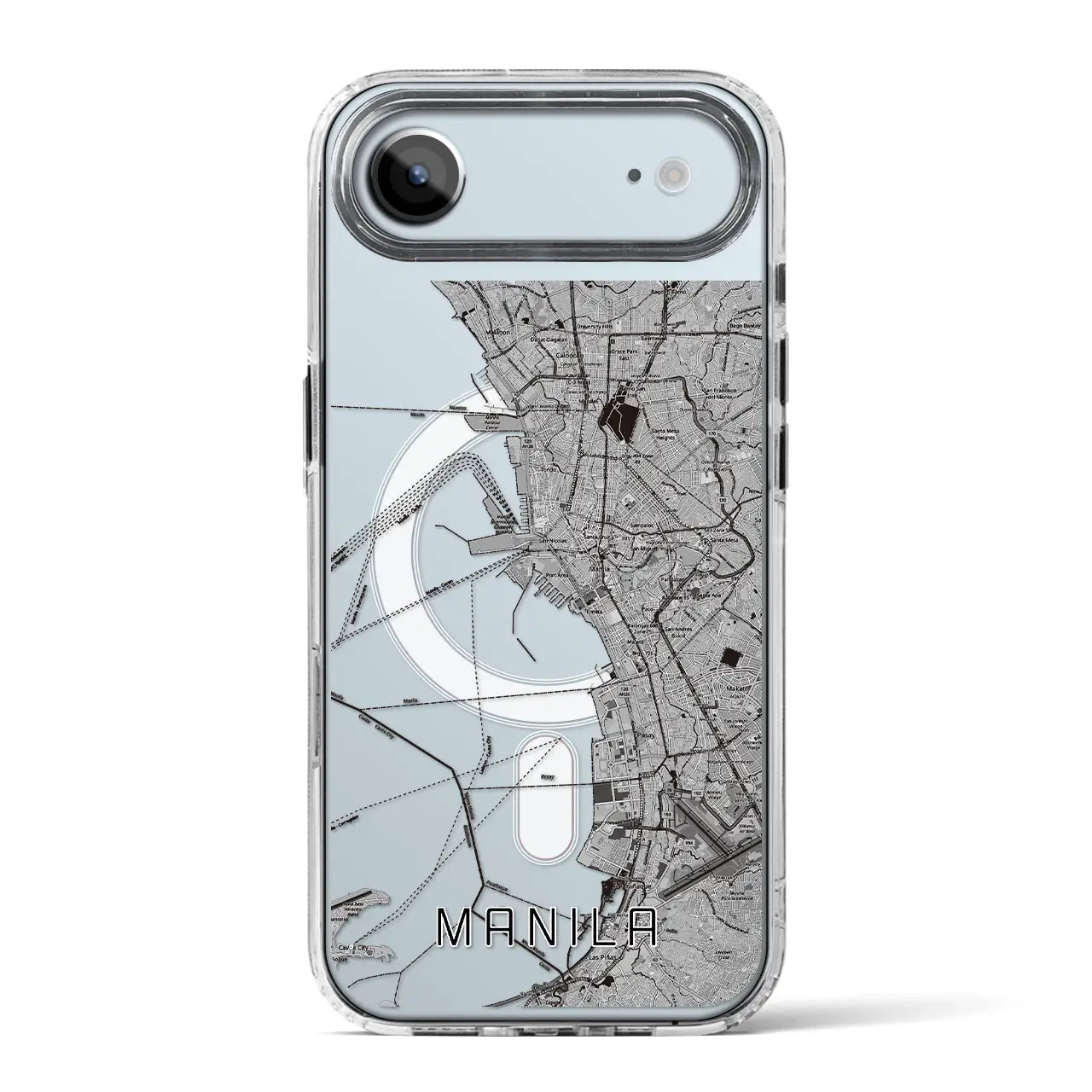 【マニラ(フィリピン)】地図柄iPhoneケース(MagSafeタイプ)