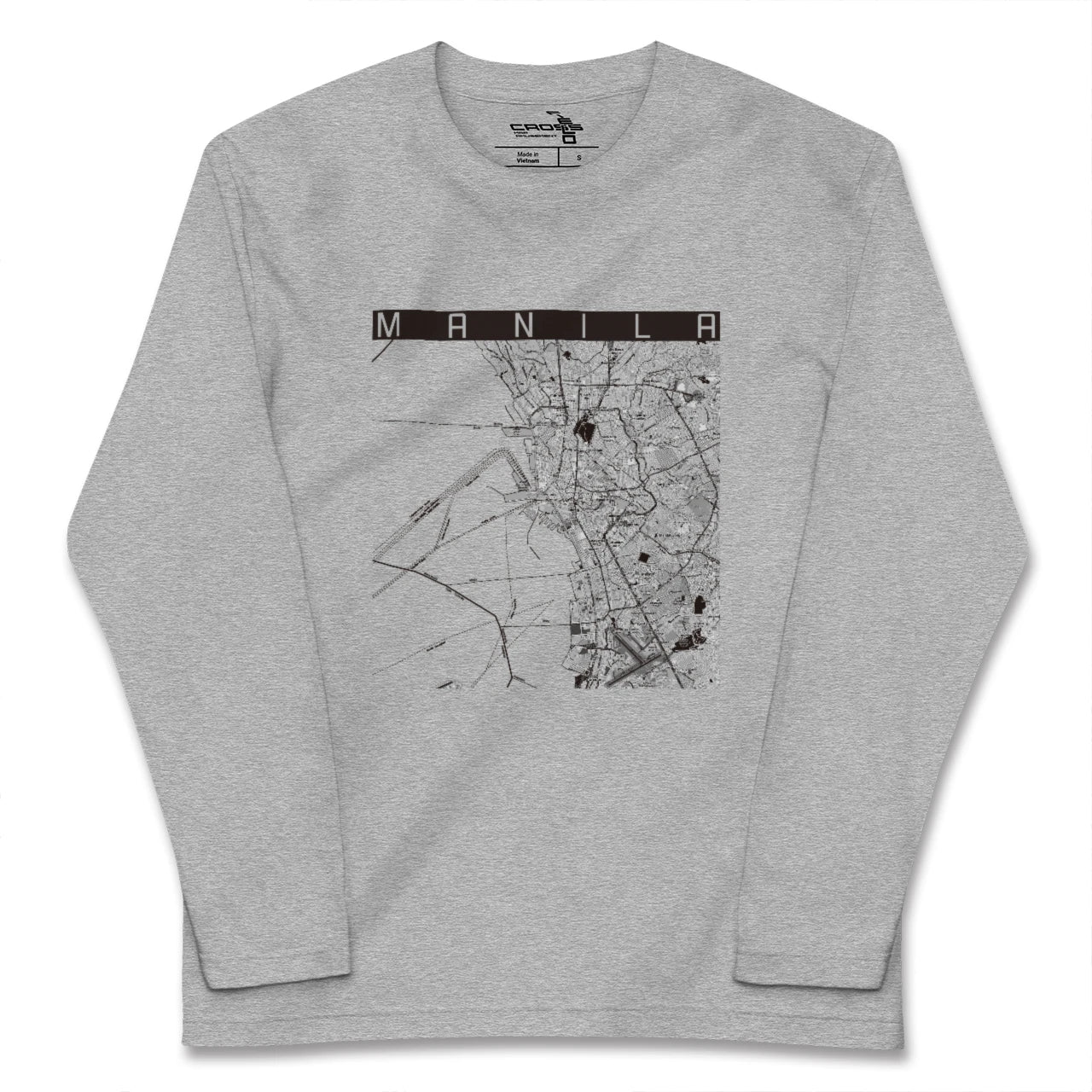 【マニラ(フィリピン)】地図柄ロングスリーブTシャツ