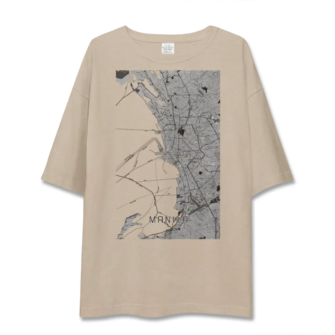 【マニラ(フィリピン)】地図柄ビッグシルエットTシャツ