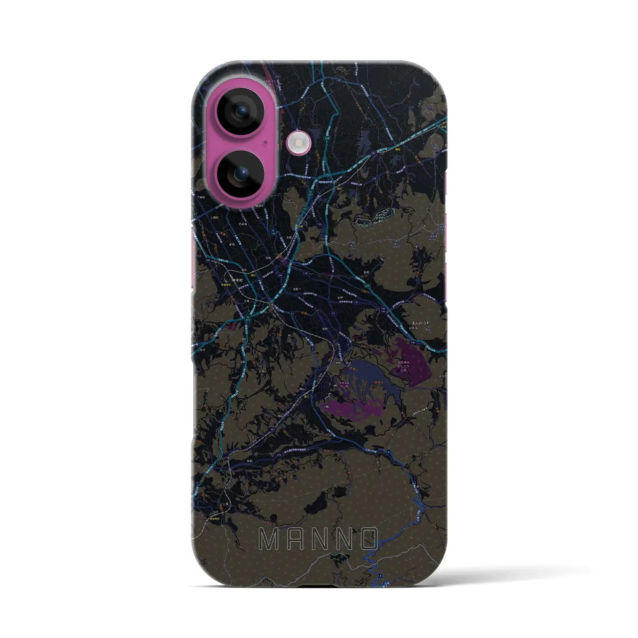 【まんのう(香川県)】地図柄iPhoneケース(バックカバータイプ)