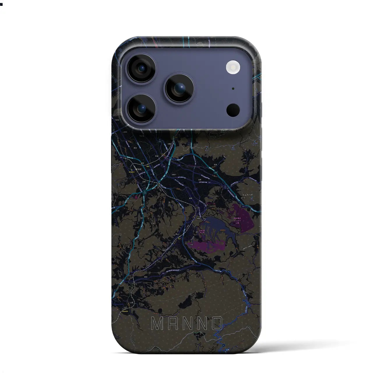 【まんのう(香川県)】地図柄iPhoneケース(バックカバータイプ)