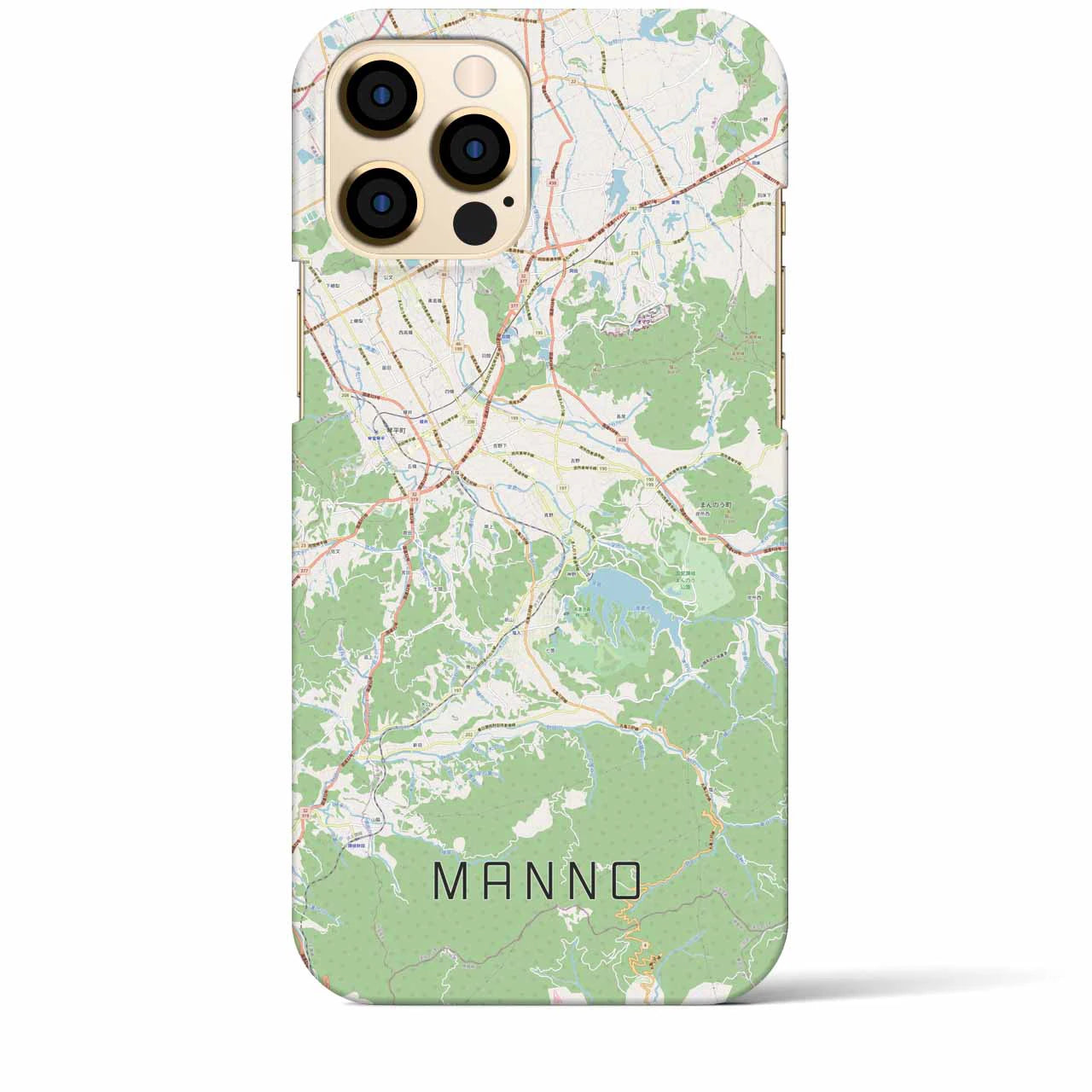 【まんのう(香川県)】地図柄iPhoneケース(バックカバータイプ)