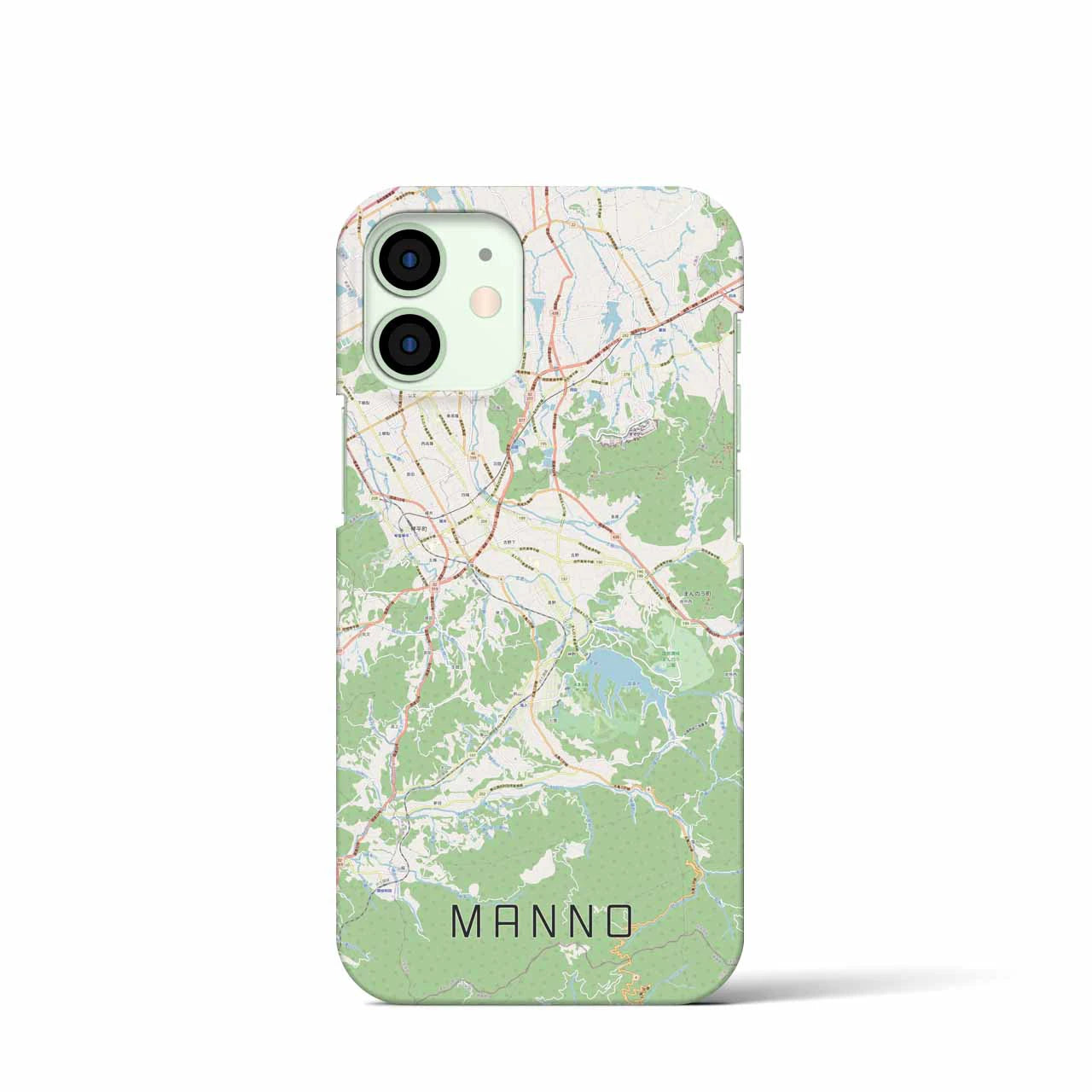 【まんのう(香川県)】地図柄iPhoneケース(バックカバータイプ)