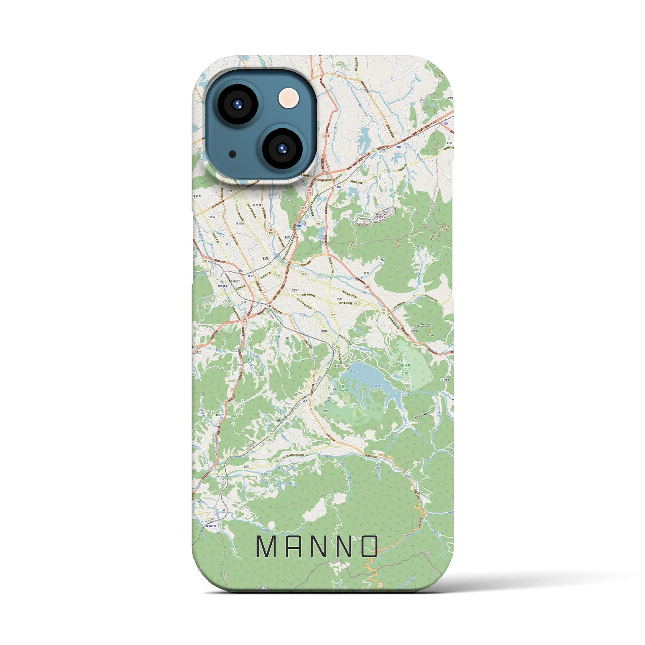 【まんのう(香川県)】地図柄iPhoneケース(バックカバータイプ)