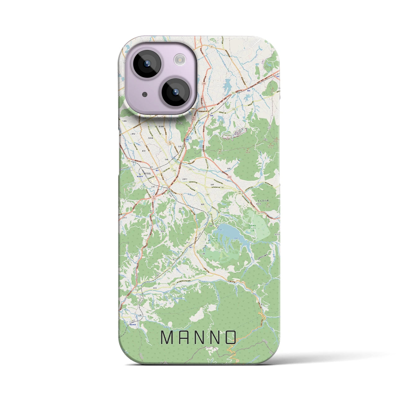 【まんのう(香川県)】地図柄iPhoneケース(バックカバータイプ)