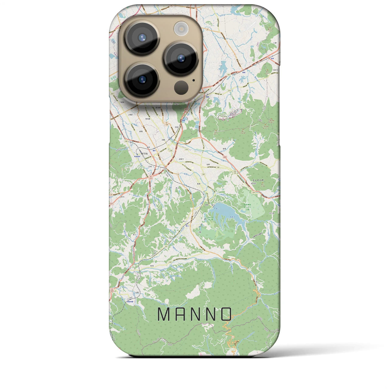 【まんのう(香川県)】地図柄iPhoneケース(バックカバータイプ)