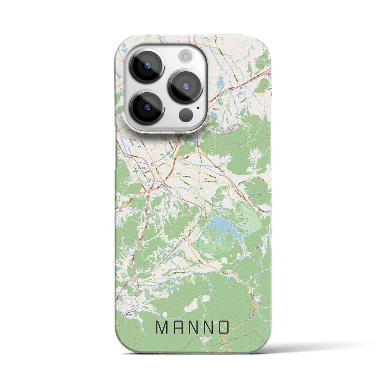 【まんのう(香川県)】地図柄iPhoneケース(バックカバータイプ)