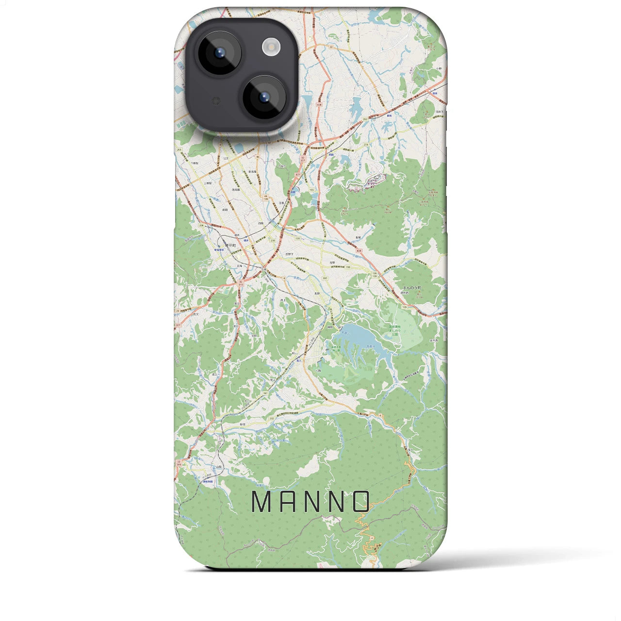 【まんのう(香川県)】地図柄iPhoneケース(バックカバータイプ)