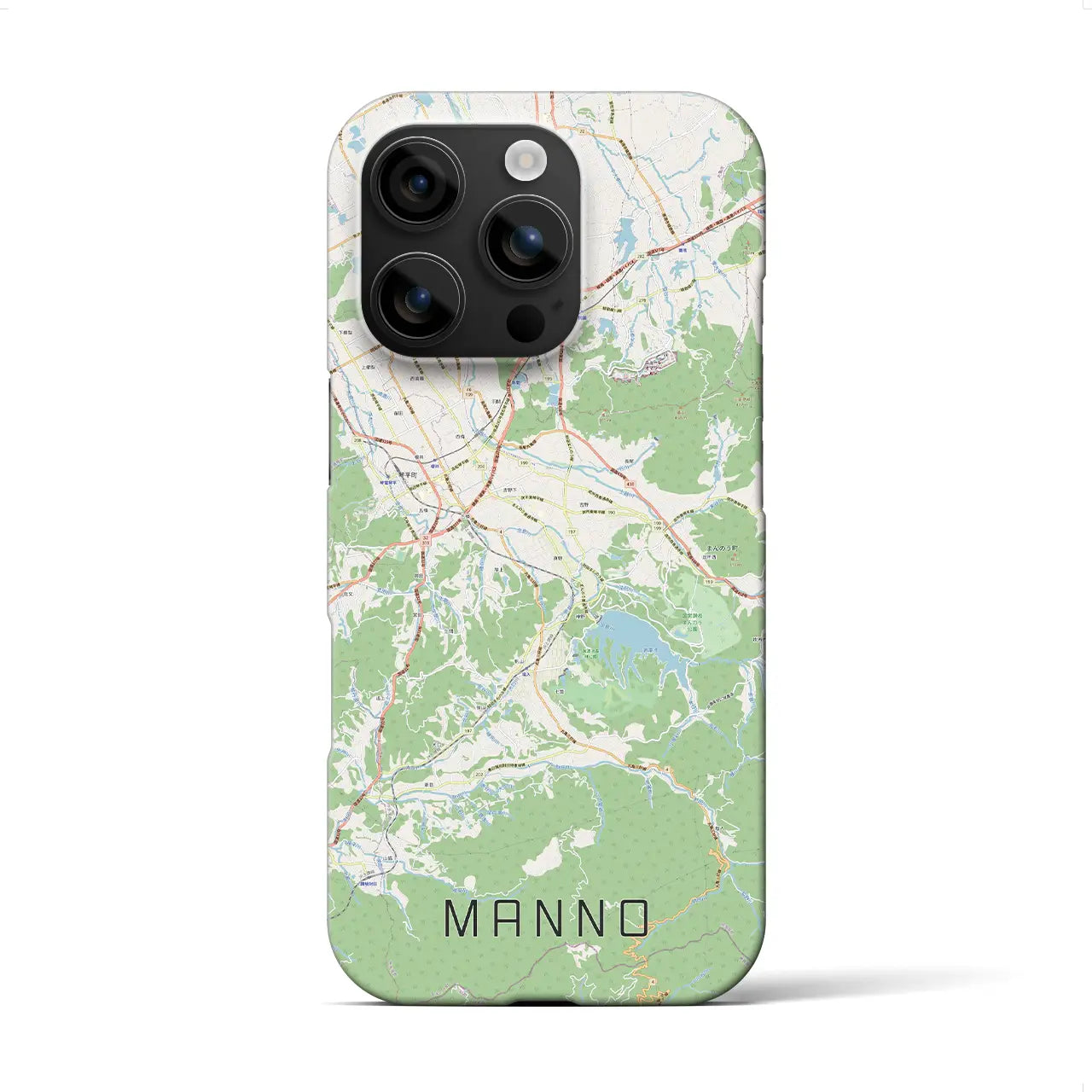 【まんのう(香川県)】地図柄iPhoneケース(バックカバータイプ)
