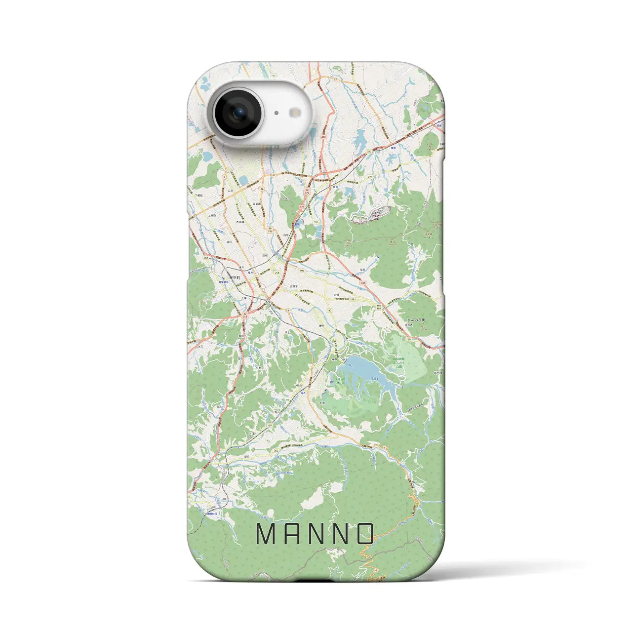 【まんのう(香川県)】地図柄iPhoneケース(バックカバータイプ)