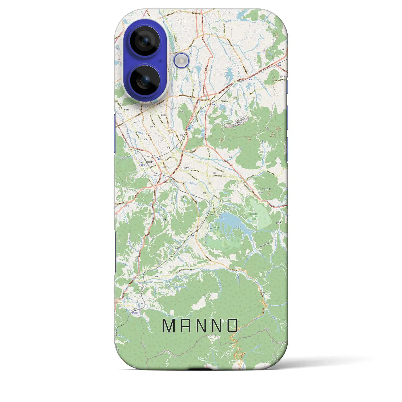 【まんのう(香川県)】地図柄iPhoneケース(バックカバータイプ)