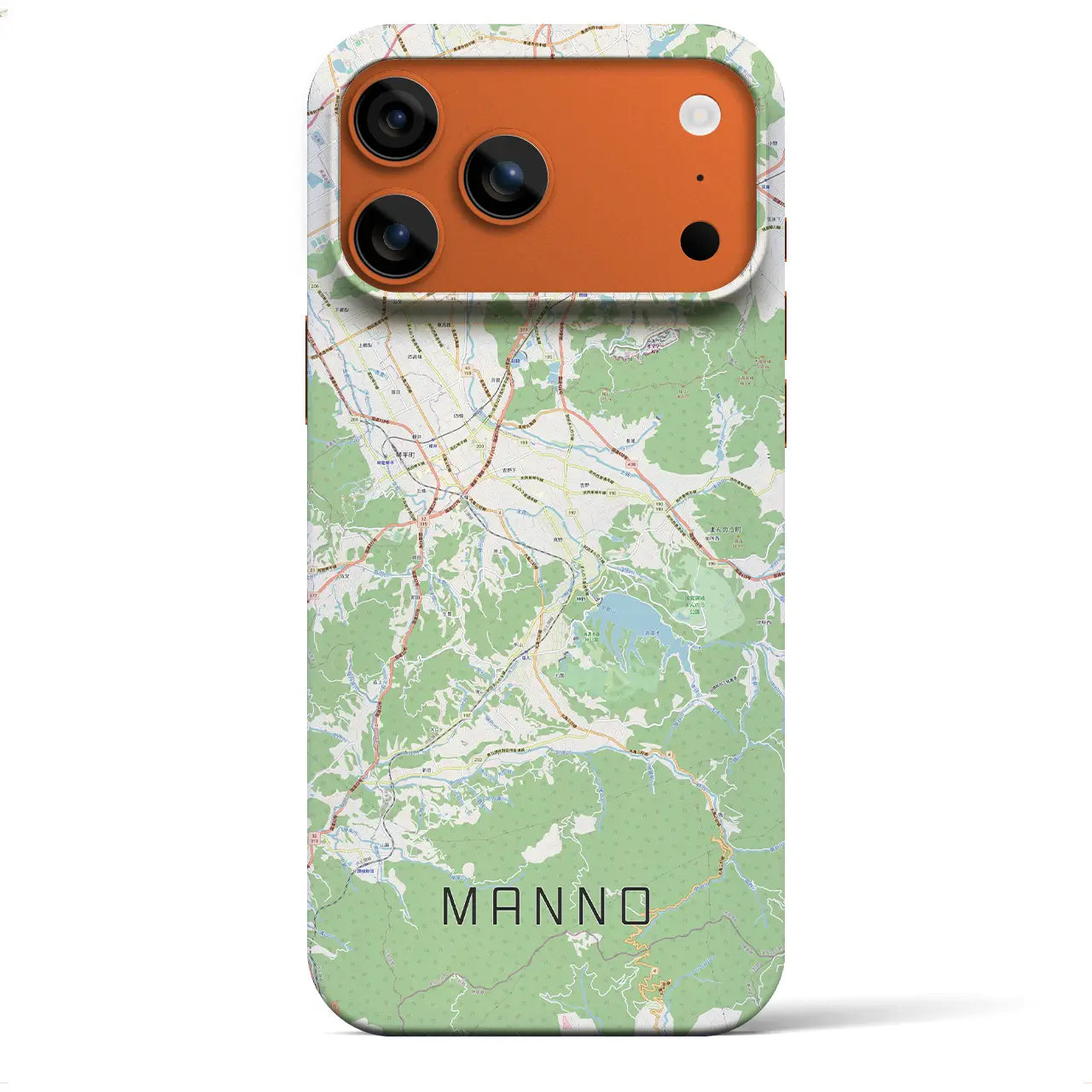 【まんのう(香川県)】地図柄iPhoneケース(バックカバータイプ)