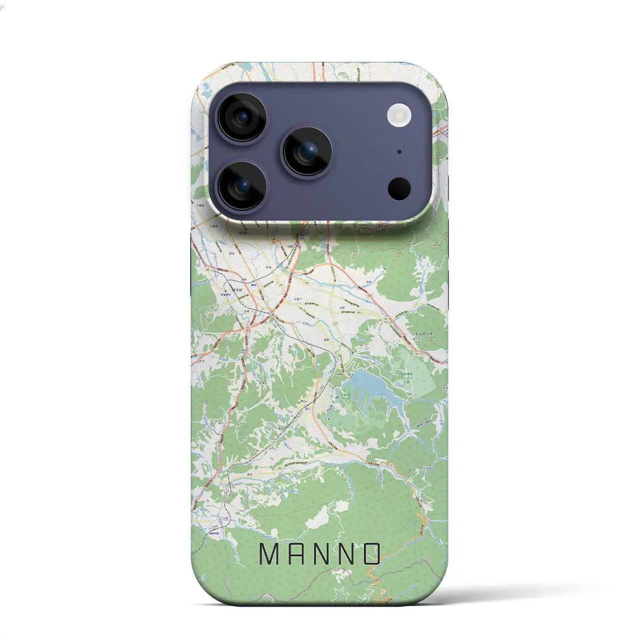 【まんのう(香川県)】地図柄iPhoneケース(バックカバータイプ)