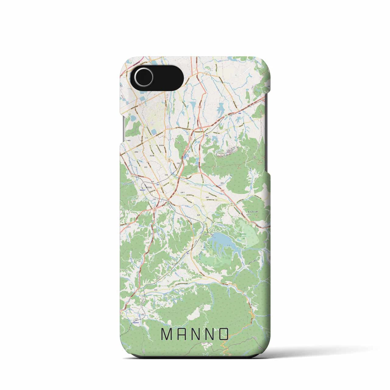 【まんのう(香川県)】地図柄iPhoneケース(バックカバータイプ)