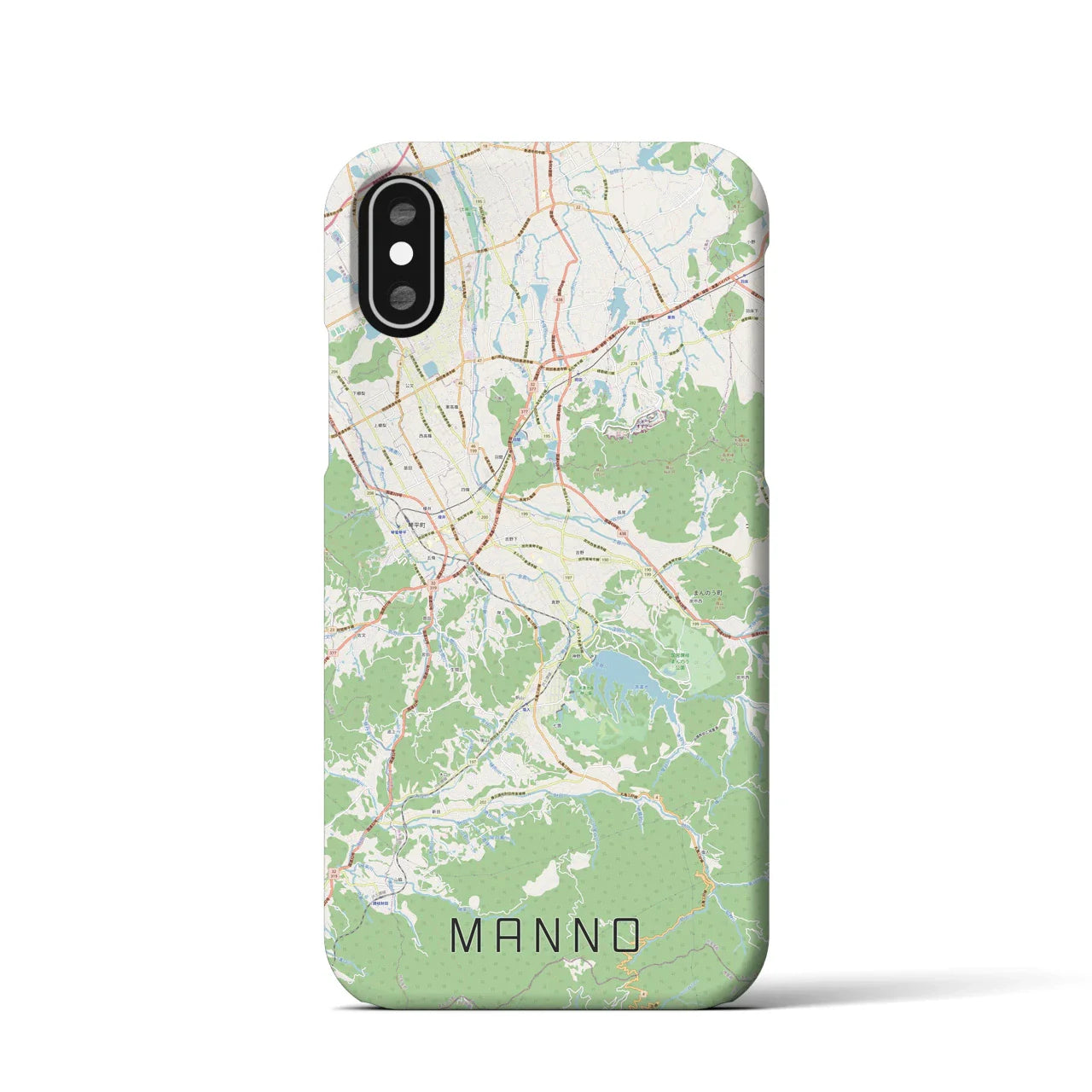 【まんのう(香川県)】地図柄iPhoneケース(バックカバータイプ)