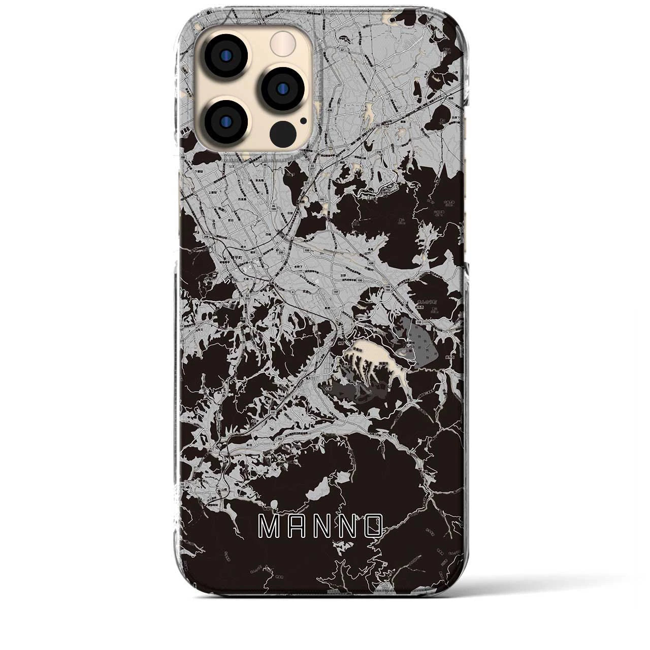 【まんのう(香川県)】地図柄iPhoneケース(クリアタイプ)