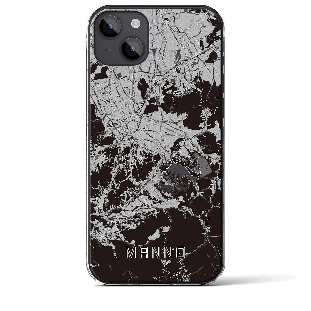 【まんのう(香川県)】地図柄iPhoneケース(クリアタイプ)
