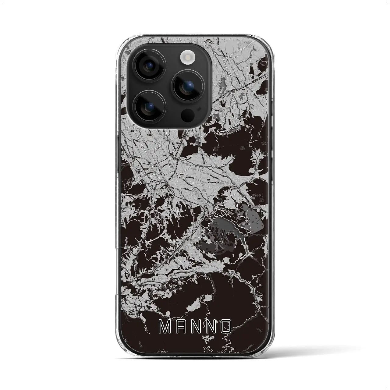 【まんのう(香川県)】地図柄iPhoneケース(クリアタイプ)