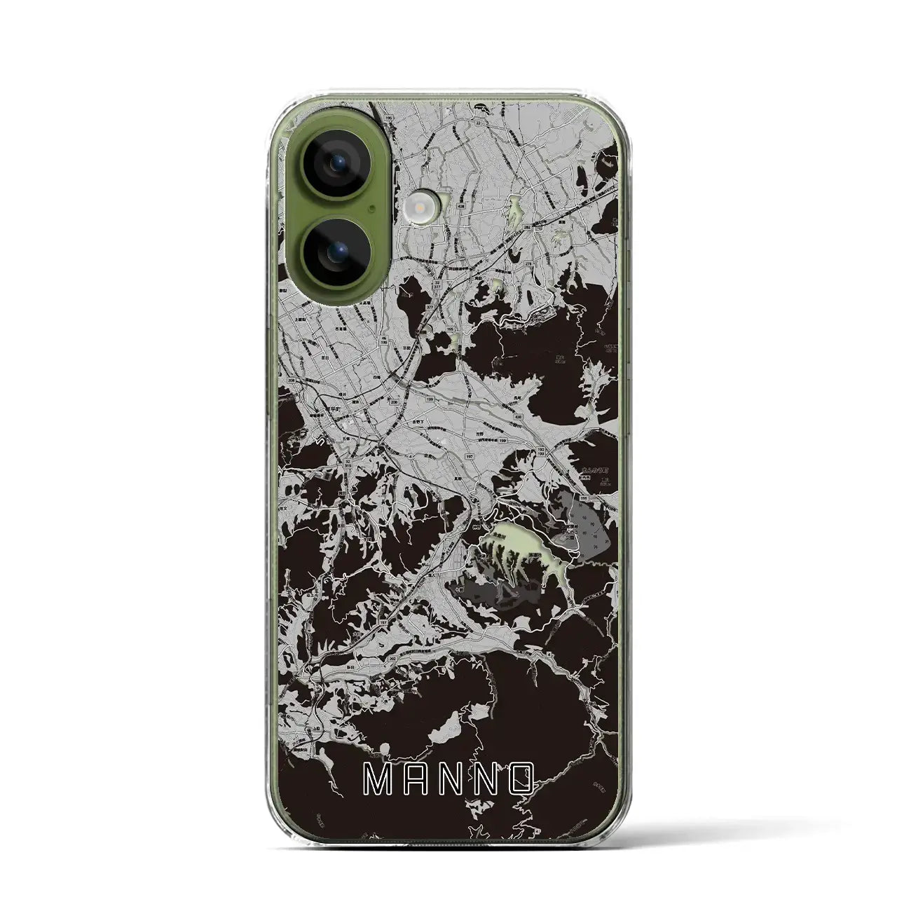 【まんのう(香川県)】地図柄iPhoneケース(クリアタイプ)