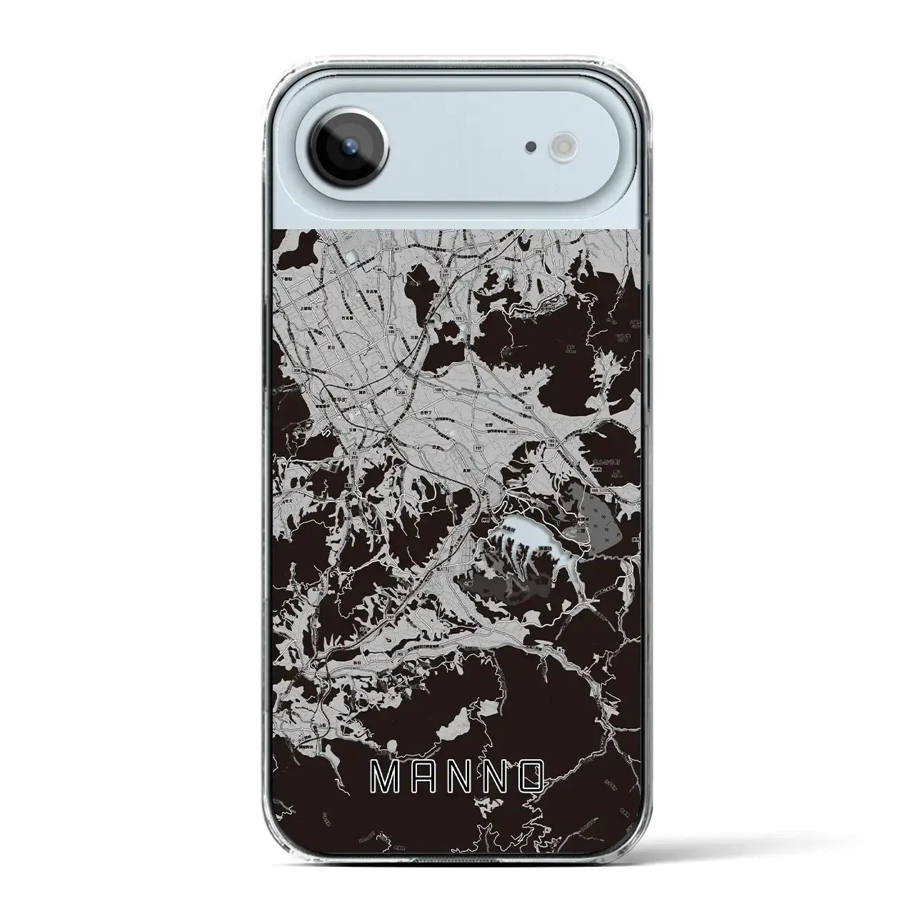 【まんのう(香川県)】地図柄iPhoneケース(クリアタイプ)
