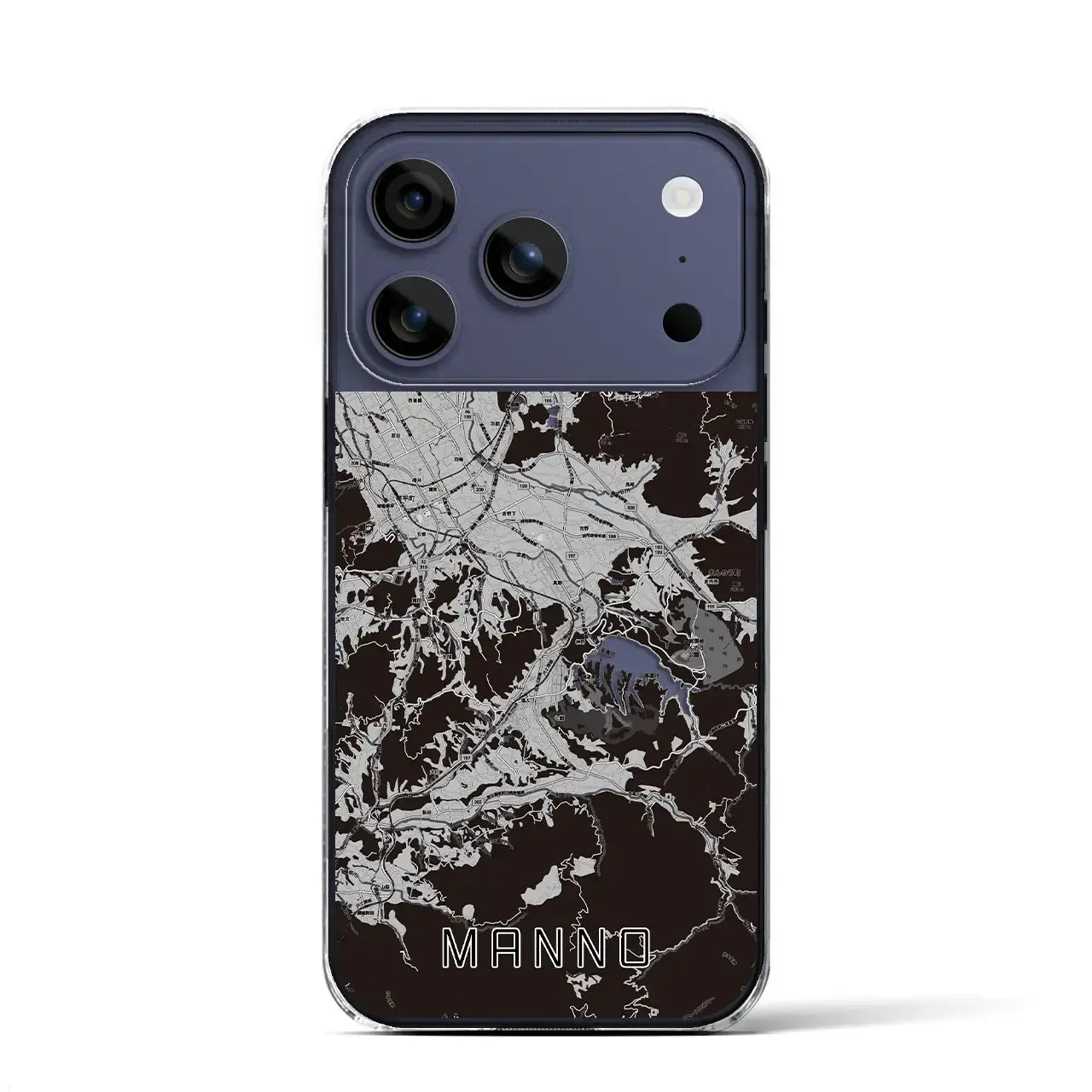 【まんのう(香川県)】地図柄iPhoneケース(クリアタイプ)