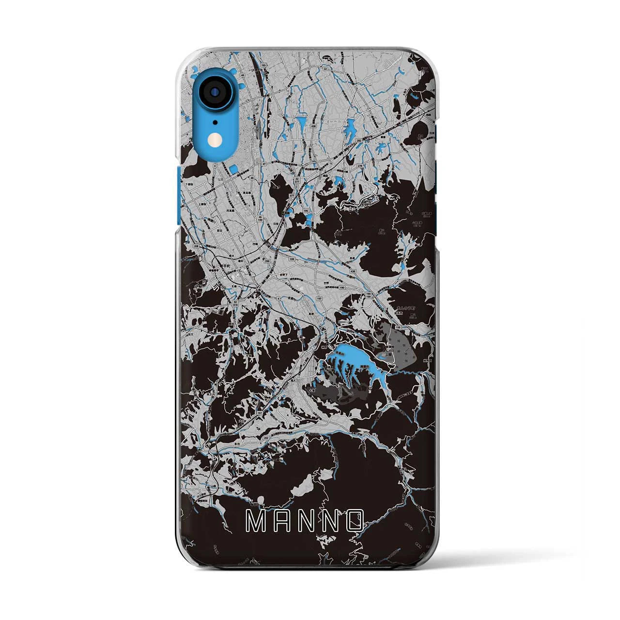 【まんのう(香川県)】地図柄iPhoneケース(クリアタイプ)