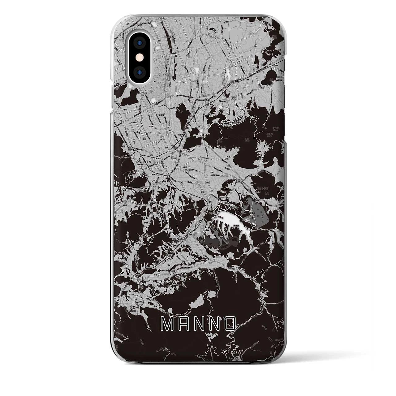 【まんのう(香川県)】地図柄iPhoneケース(クリアタイプ)