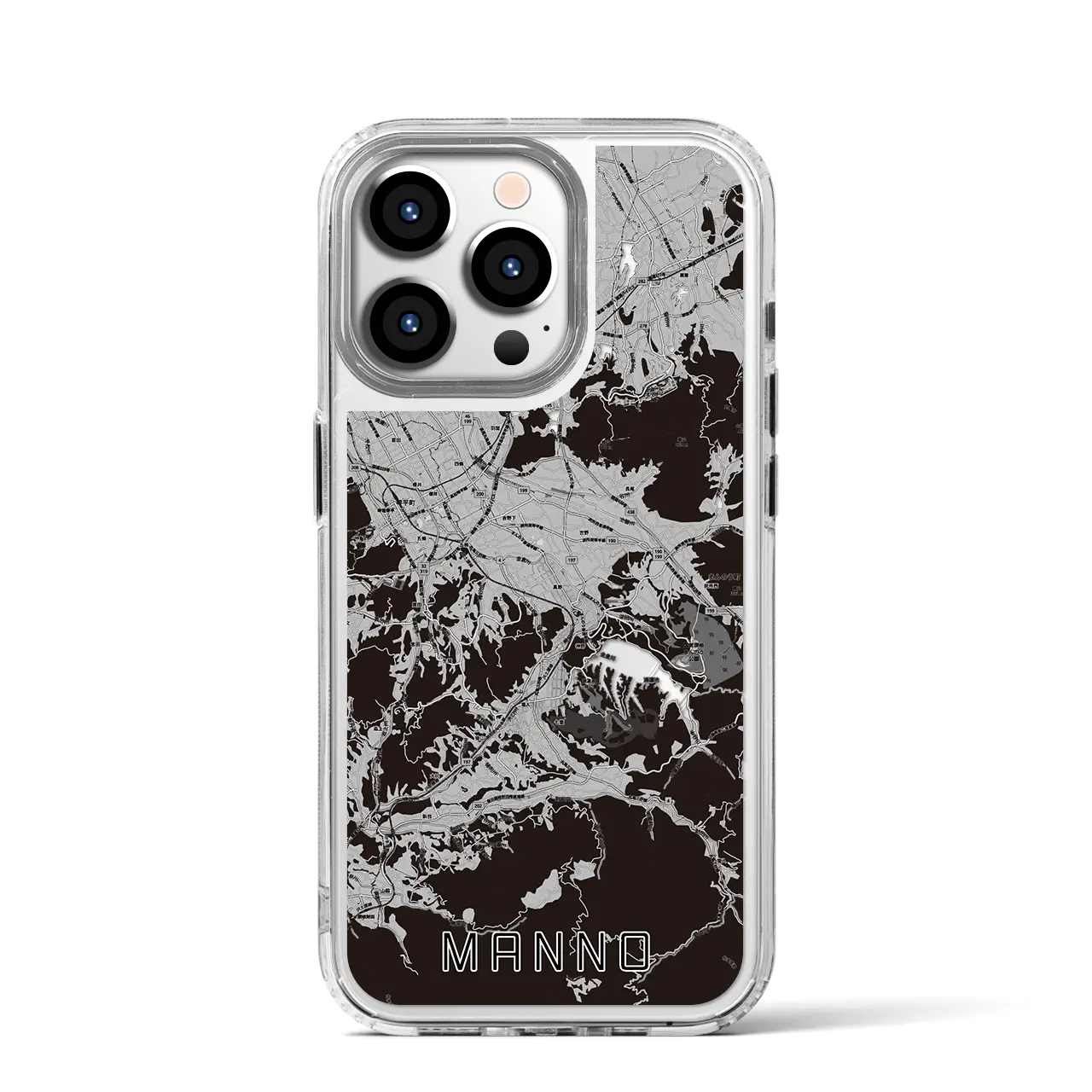 【まんのう(香川県)】地図柄iPhoneケース(MagSafeタイプ)