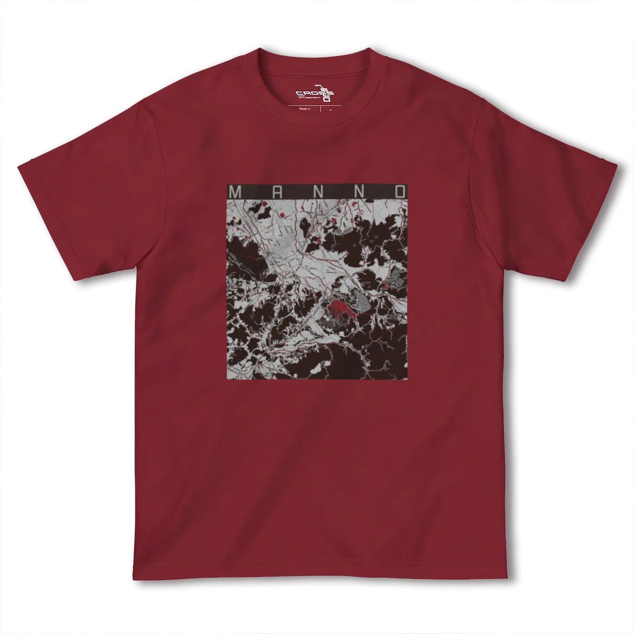 【まんのう(香川県)】地図柄ヘビーウェイトTシャツ