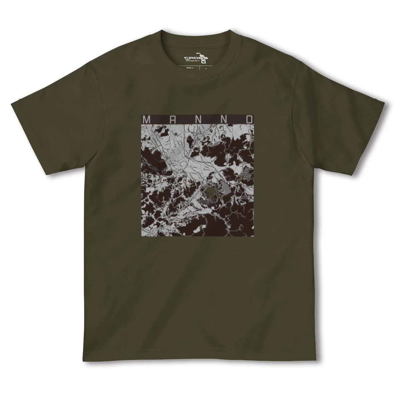 【まんのう(香川県)】地図柄ヘビーウェイトTシャツ