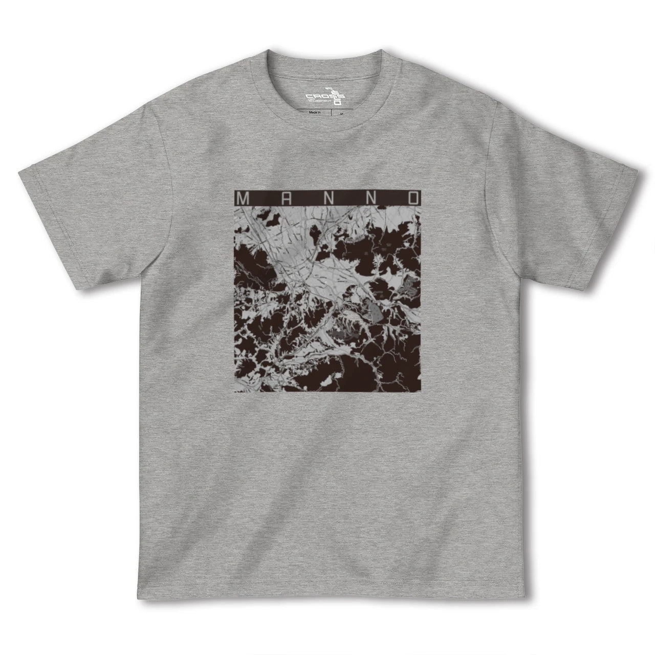 【まんのう(香川県)】地図柄ヘビーウェイトTシャツ